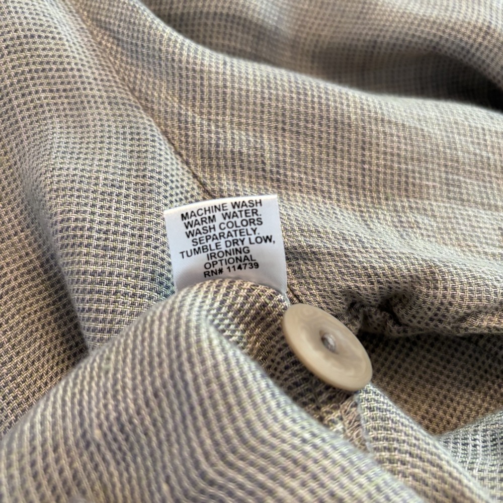 FLAX 100% Linen Button Front Cardigan M Oversized Lagenlook Minimalist Layer - Picture 8 of 10